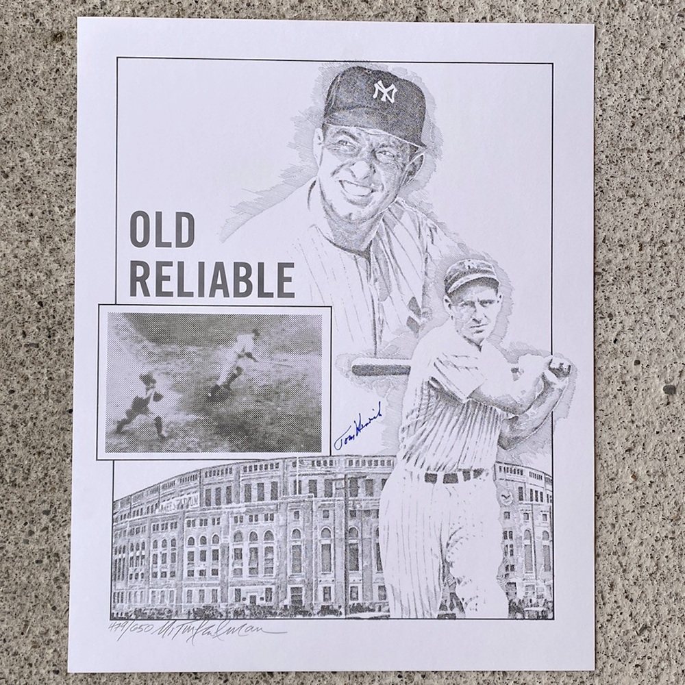Limited Edition NY Yankee Lithograph of Thomas Henrich